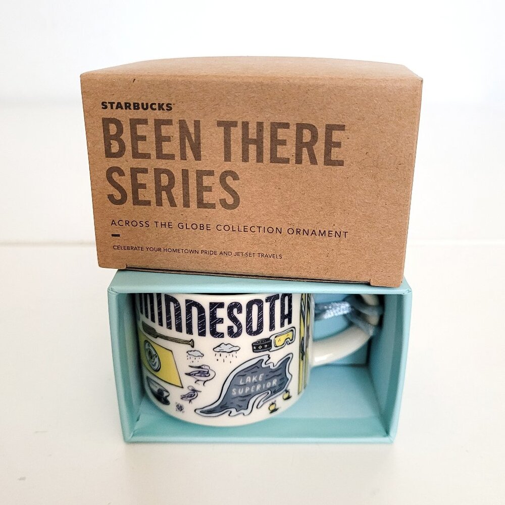 Starbucks Minnesota USA You Are Here YAH Mini Coffee Mug Ornament - NEW